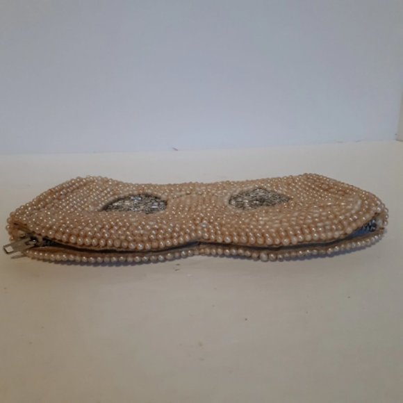 Vintage Beaded Purse Clutch Makeup Bag Du-Val Japan Vintage 1950s - Picture 3 of 7